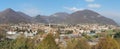 Albino, Bergamo, Italy. Aerial landscape view of the town