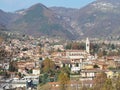 Albino, Bergamo, Italy. Aerial landscape view of the town