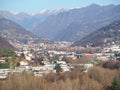 Albino, Bergamo, Italy. Aerial view of the Seriana valley