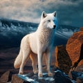 The albino Wolf Royalty Free Stock Photo