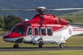 Ambulance Service of New South Wales AgustaWestland AW-139 VH-SYJ Air Ambulance Helicopter at Illawarra Regional Airport. Royalty Free Stock Photo