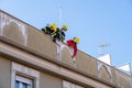 Albolote SPAIN 01 29 2021: damage to a house by an earthquake. In albolote Granada