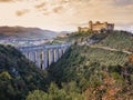 Albornoz castle and Ponte delle Torri, Spoleto, Italy