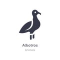 albotros icon. isolated albotros icon vector illustration from animals collection. editable sing symbol can be use for web site