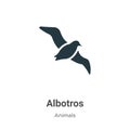 Albotros vector icon on white background. Flat vector albotros icon symbol sign from modern animals collection for mobile concept