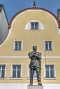 Albrecht von Wallenstein statue in Frydlant Royalty Free Stock Photo