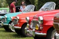 Albrechtice, Czech Republic - Jul 19, 2020 : Oldtimer classic car meeting