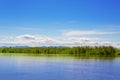 Albufera lake in Valencia in a sunny blue day