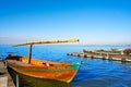 Albufera of Valencia boats in the lake Royalty Free Stock Photo