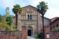 Albugnano, Piedmont, Italy - 10-13-2019- The Gothic and Romanesque Abbey of Vezzolano