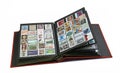 Album of collectible postal stamps Royalty Free Stock Photo