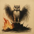 Fiery Owl: A Striking Cover Disc Design For A Cumbia Band