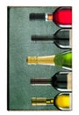 Album with five wine bottles Royalty Free Stock Photo