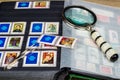 Album with postage stamps Royalty Free Stock Photo