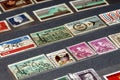 Album with with various postage stamps Royalty Free Stock Photo