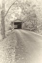 Albumen Print - Colville Covered Bridge Royalty Free Stock Photo