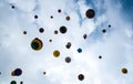 Albuquerque Balloon Fiesta floating balloons Royalty Free Stock Photo