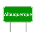 Albuquerque green road sign.