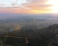 A Sandia Peak Aerial Tramway Uphill Tramcar Royalty Free Stock Photo