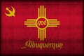 Albuquerque new mexico rusty flag illustration