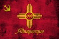 Albuquerque new mexico rusty and grunge flag illustration