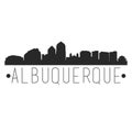 Albuquerque New Mexico Skyline Silhouette City Design Vector Famous Monuments.