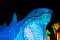 Dragon Lights Albuquerque, Great White Shark Silk lantern celebrates the Chinese New Year Royalty Free Stock Photo