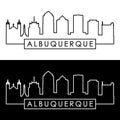 Albuquerque skyline. Linear style.