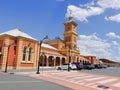 Albury railway station is a heritage old building with clock tower, designed and constructed under the supervision of John Whitton Royalty Free Stock Photo