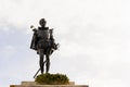 Alcala de Henares, Madrid, Spain, October 16, 2022:: Statue of Miguel de Cervantes