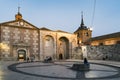 Alcala de Henares, Madrid, Spain. September 8, 2017; Night photo of the square called Royalty Free Stock Photo