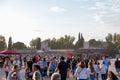 Alcala de Henares, Spain - October 09 2022. Medieval Market of Alcala de Henares, actually called the Cervantino Market, is the