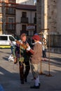 Alcala de Henares, Spain - October 09 2022. Medieval Market of Alcala de Henares, actually called the Cervantino Market, is the