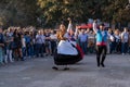 Alcala de Henares, Spain - October 09 2022. Medieval Market of Alcala de Henares, actually called the Cervantino Market, is the