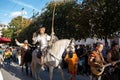 Alcala de Henares, Spain - October 09 2022. Medieval Market of Alcala de Henares, actually called the Cervantino Market, is the