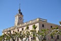 Alcala De Henares Town Hall Facade At The Embroidery Festival Cradle Of Miguel De Cervantes. Architecture Travel History.