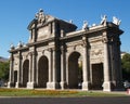 Alcala gate in Madrid Royalty Free Stock Photo