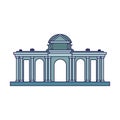 Alcala Gate Madrid icon, flat design Royalty Free Stock Photo