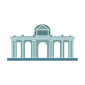 Alcala Gate Madrid icon, flat design Royalty Free Stock Photo
