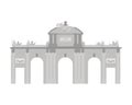 Alcala Gate, Madrid, Spain. Vector illustration.