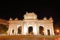 Alcala gate night Madrid Spain Royalty Free Stock Photo