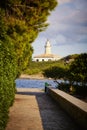 Alcanada Lighthouse at sunset, Mallorca, Spain Royalty Free Stock Photo