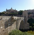 The Alcantara bridge. Toledo, Spain Royalty Free Stock Photo