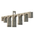 Alcantara Bridge on white. 3D illustration, clipping path