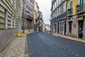 Alcantara Lisboa district narrow street view, Lisbon, Portugal