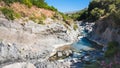 Alcantara river in Sicily in summer day