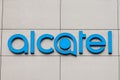 Alcatel logo on their main office for Serbia. Alcatel is a mobile and cell phone brand belonging to TCL Corporation and Nokia