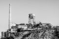 Alcatraz Chimney and Water Tower in the evening light Royalty Free Stock Photo