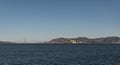 Alcatraz Island and the Golden Gate Bridge Royalty Free Stock Photo