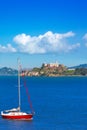 Alcatraz island penitentiary San Francisco Bay California Royalty Free Stock Photo